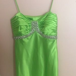 Formal floor length dress.